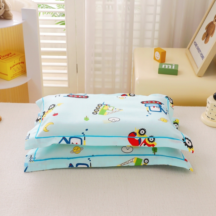 91家纺网 家纺一手货源 找家纺 （总）乐秀家纺 2023新款A类双层纱卡通印花儿童幼儿园枕套