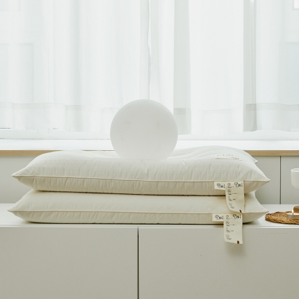 91家纺网 家纺一手货源 找家纺 （总）2023新款 原生态原棉羽丝绒枕头 乳胶羽丝枕芯