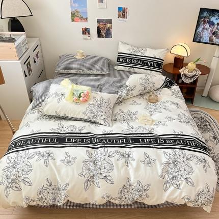 桃子 2023新款法式复古碎花优雅纯棉系列四件套-场景一 棉-复古花