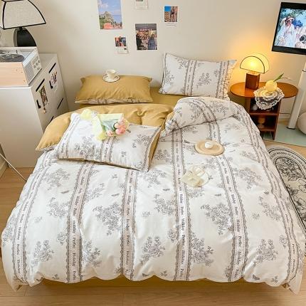 桃子 2023新款法式复古碎花优雅纯棉系列四件套-场景一 棉-罗马假日