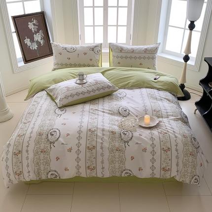 91家纺网 家纺一手货源 找家纺 （总）桃子 2023新款法式复古碎花优雅纯棉系列四件套-场景二