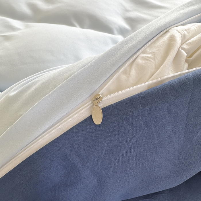 91家纺网 家纺一手货源 找家纺 赫然家纺 新款纯色磨毛系列-单被套 天蓝+海蓝