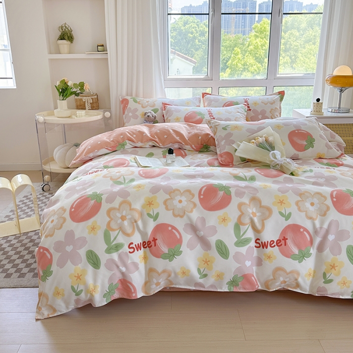 91家纺网 家纺一手货源 找家纺 赫然 130g生态长绒棉贡棉植物羊绒加厚斜纹磨毛四件套 卡布林