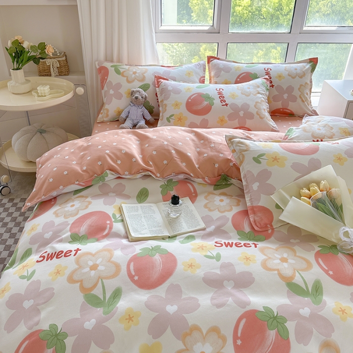 91家纺网 家纺一手货源 找家纺 赫然 130g生态长绒棉贡棉植物羊绒加厚斜纹磨毛四件套 卡布林