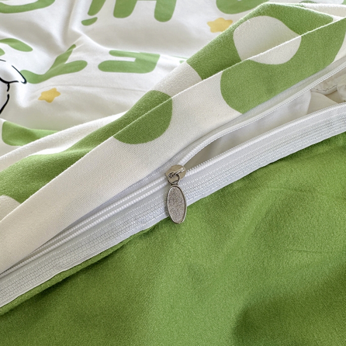 91家纺网 家纺一手货源 找家纺 赫然 130g生态长绒棉贡棉植物羊绒加厚斜纹磨毛四件套 幸运狗