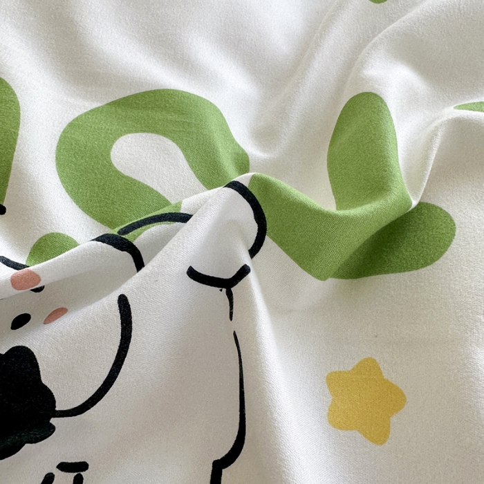 91家纺网 家纺一手货源 找家纺 赫然家纺 新款斜纹磨毛单品被套 幸运狗