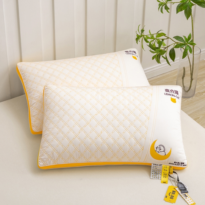 91家纺网 家纺一手货源 找家纺 觉物 2023新款夜猫多规格助眠枕头枕芯 夜猫E款中高枕枕下8cm左右
