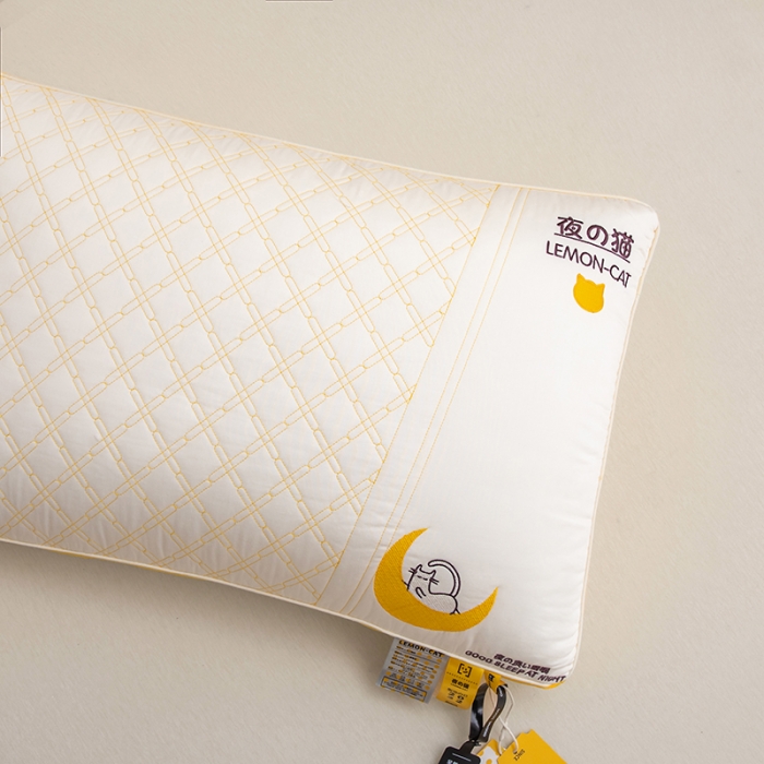 91家纺网 家纺一手货源 找家纺 觉物 2023新款夜猫多规格助眠枕头枕芯 夜猫E款中高枕枕下8cm左右