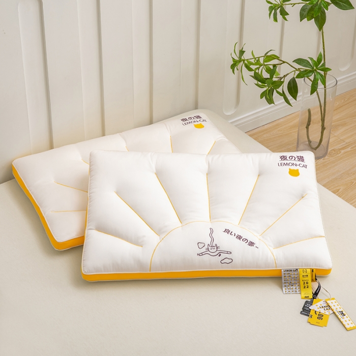 91家纺网 家纺一手货源 找家纺 觉物 2023新款夜猫多规格助眠枕头枕芯 夜猫A款低薄枕枕下4cm左右