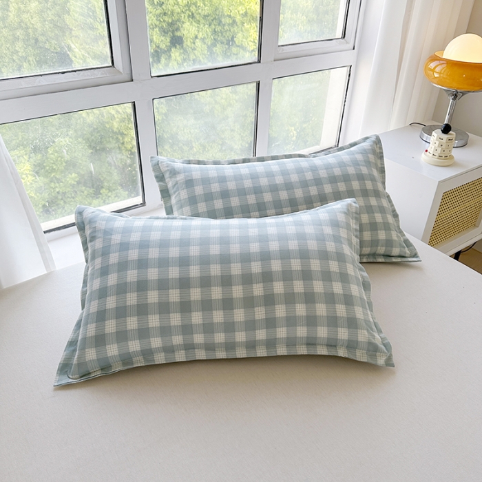 91家纺网 家纺一手货源 找家纺 赫然 新款斜纹磨毛单品枕套 田字格