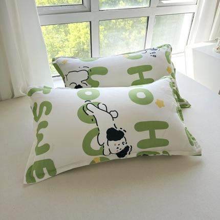 91家纺网 家纺一手货源 找家纺 赫然 新款斜纹磨毛单品枕套 幸运狗