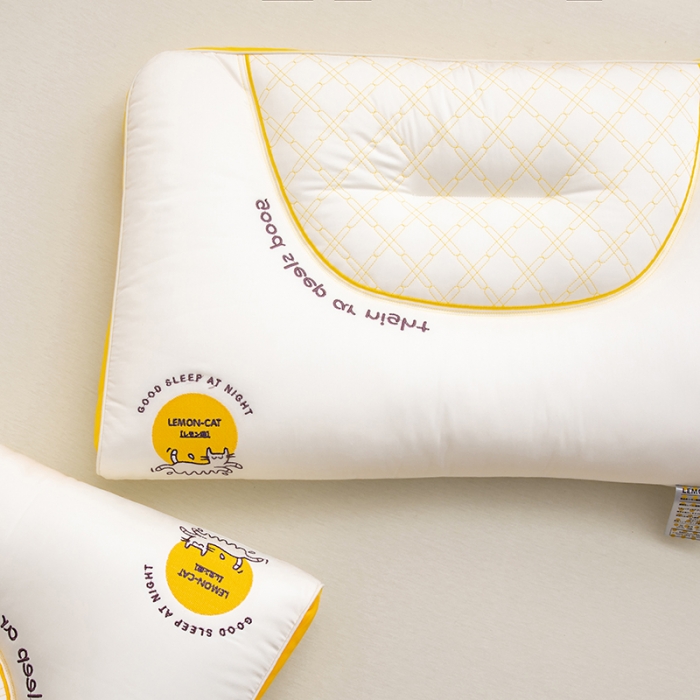 91家纺网 家纺一手货源 找家纺 觉物 2023新款夜猫多规格助眠枕头枕芯 夜猫B款中枕枕下6cm左右