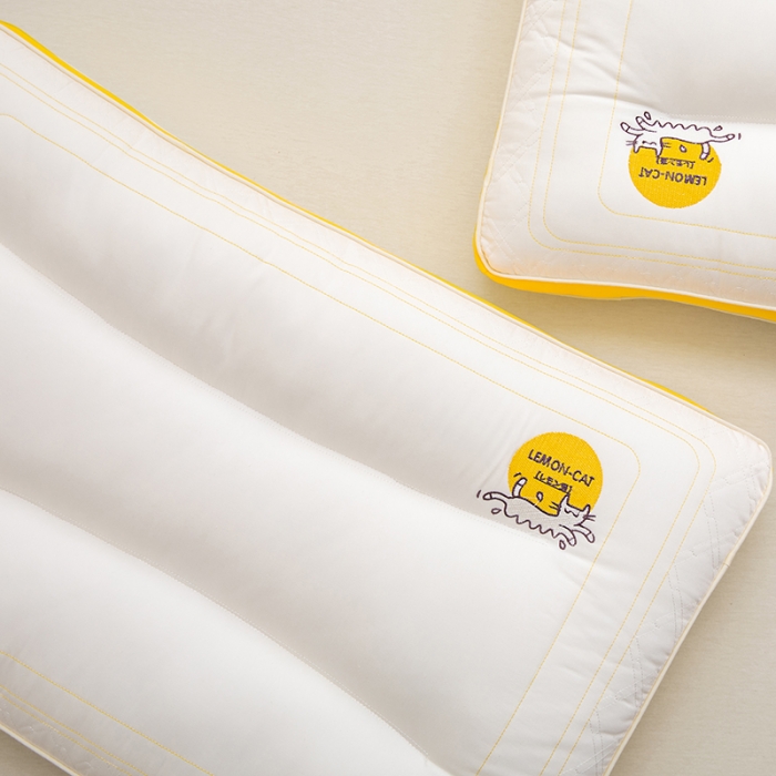 91家纺网 家纺一手货源 找家纺 觉物 2023新款夜猫多规格助眠枕头枕芯 夜猫D款中枕枕下6cm左右