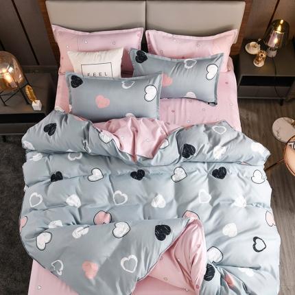 91家纺网 家纺一手货源 找家纺 （总）赫然 130g生态长绒棉贡棉植物羊绒加厚斜纹磨毛四件套