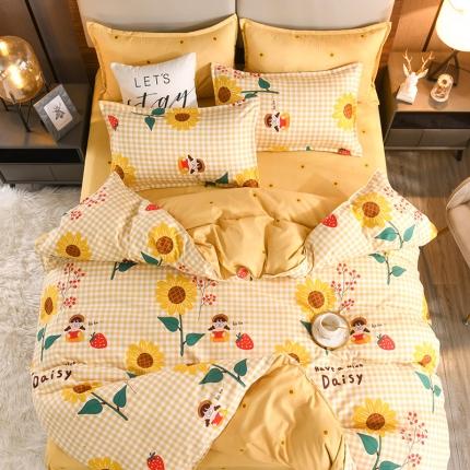 91家纺网 家纺一手货源 找家纺 （总）赫然 130g生态长绒棉贡棉植物羊绒加厚斜纹磨毛四件套