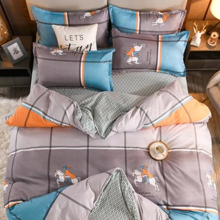 91家纺网 家纺一手货源 找家纺 （总）赫然 130g生态长绒棉贡棉植物羊绒加厚斜纹磨毛四件套