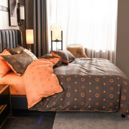 91家纺网 家纺一手货源 找家纺 （总）赫然 130g生态长绒棉贡棉植物羊绒加厚斜纹磨毛四件套