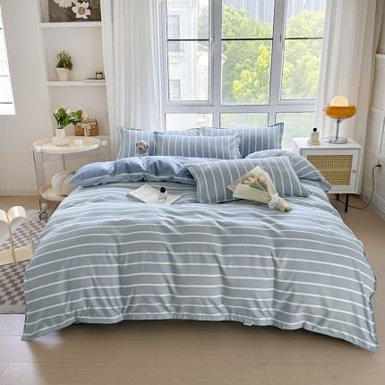 91家纺网 家纺一手货源 找家纺 （总）赫然 130g生态长绒棉贡棉植物羊绒加厚斜纹磨毛四件套