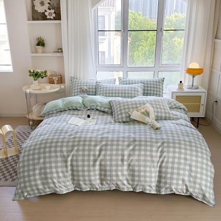 91家纺网 家纺一手货源 找家纺 （总）赫然 130g生态长绒棉贡棉植物羊绒加厚斜纹磨毛四件套