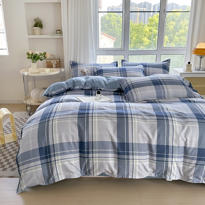 91家纺网 家纺一手货源 找家纺 赫然 130g生态长绒棉贡棉植物羊绒加厚斜纹磨毛四件套 东时区