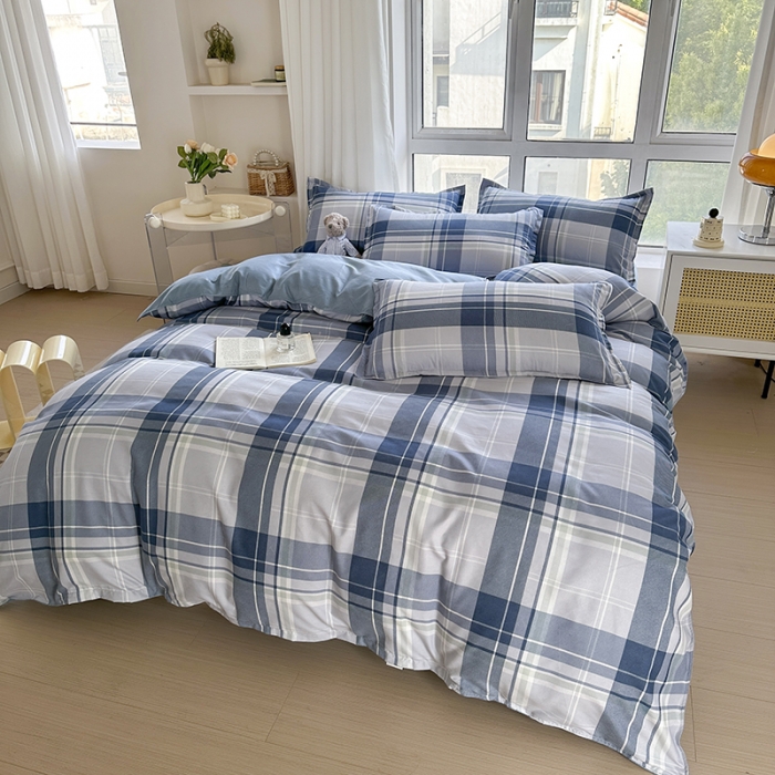 91家纺网 家纺一手货源 找家纺 赫然 130g生态长绒棉贡棉植物羊绒加厚斜纹磨毛四件套 东时区