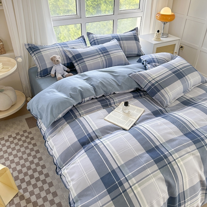 91家纺网 家纺一手货源 找家纺 赫然 130g生态长绒棉贡棉植物羊绒加厚斜纹磨毛四件套 东时区