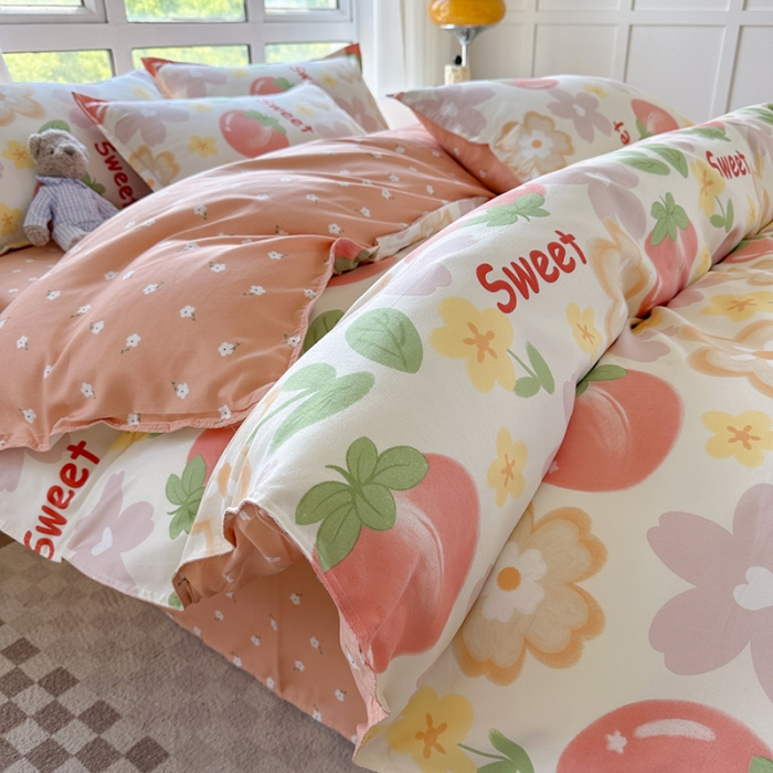 91家纺网 家纺一手货源 找家纺 赫然 130g生态长绒棉贡棉植物羊绒加厚斜纹磨毛四件套 卡布林