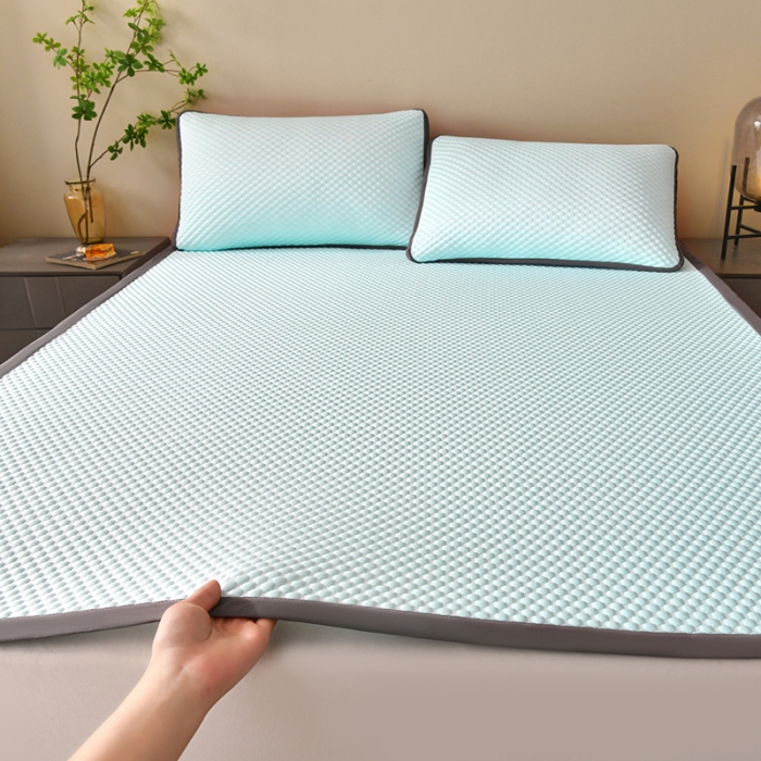 91家纺网 家纺一手货源 找家纺 梦初语 2023新款冰豆豆凉席 水绿