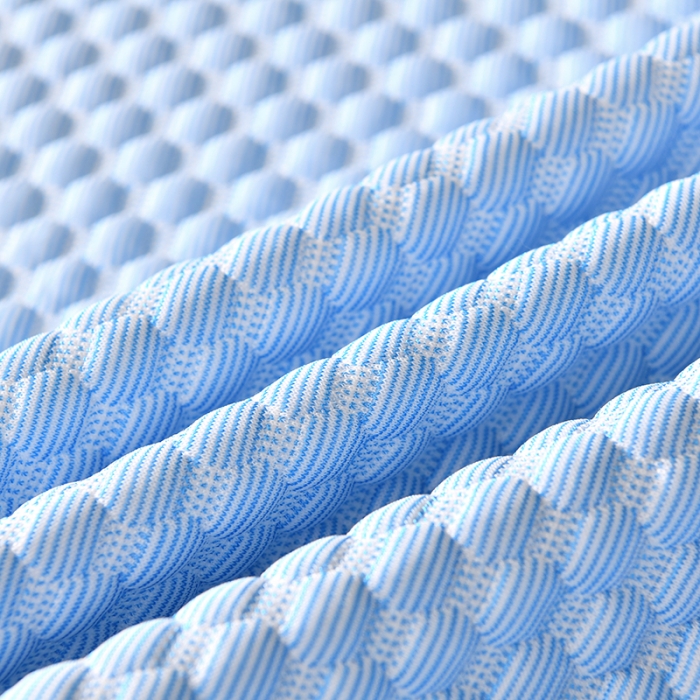 91家纺网 家纺一手货源 找家纺 梦初语 2023新款冰豆豆凉席 天蓝