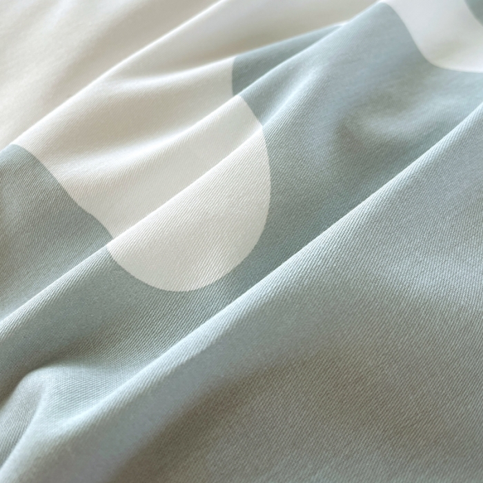 91家纺网 家纺一手货源 找家纺 金鑫汇 2022新款喷气全棉被套奶油-蓝