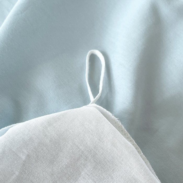 91家纺网 家纺一手货源 找家纺 金鑫汇 2022新款喷气全棉被套奶油-蓝