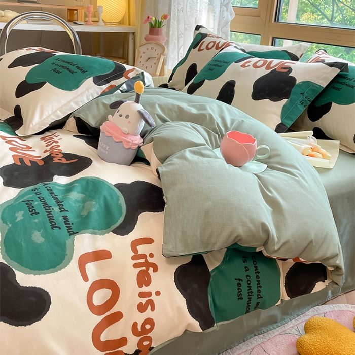 91家纺网 家纺一手货源 找家纺 金鑫汇 2022新款喷气全棉被套蜗居