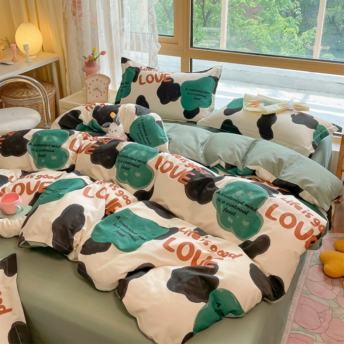 91家纺网 家纺一手货源 找家纺 金鑫汇 2022新款喷气全棉被套蜗居