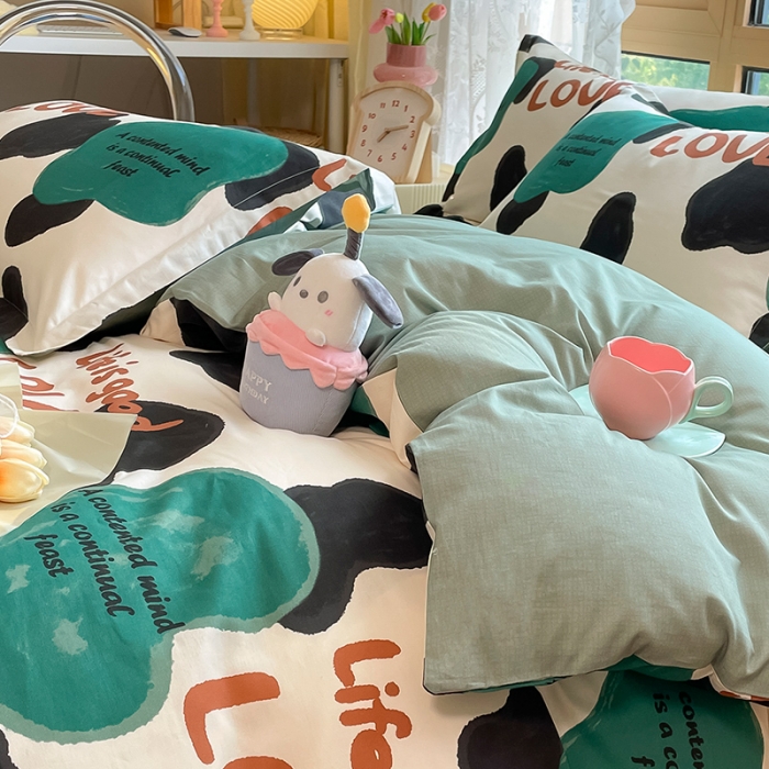 91家纺网 家纺一手货源 找家纺 金鑫汇 2022新款喷气全棉被套蜗居