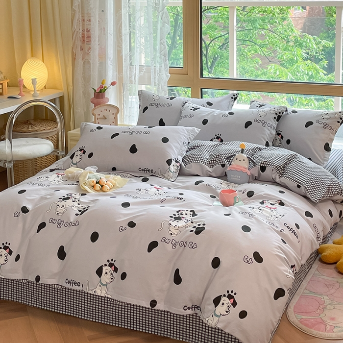 91家纺网 家纺一手货源 找家纺 金鑫汇 2022新款喷气全棉被套小可爱