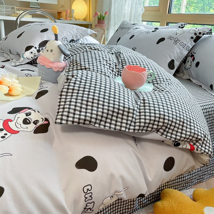 91家纺网 家纺一手货源 找家纺 金鑫汇 2022新款喷气全棉被套小可爱