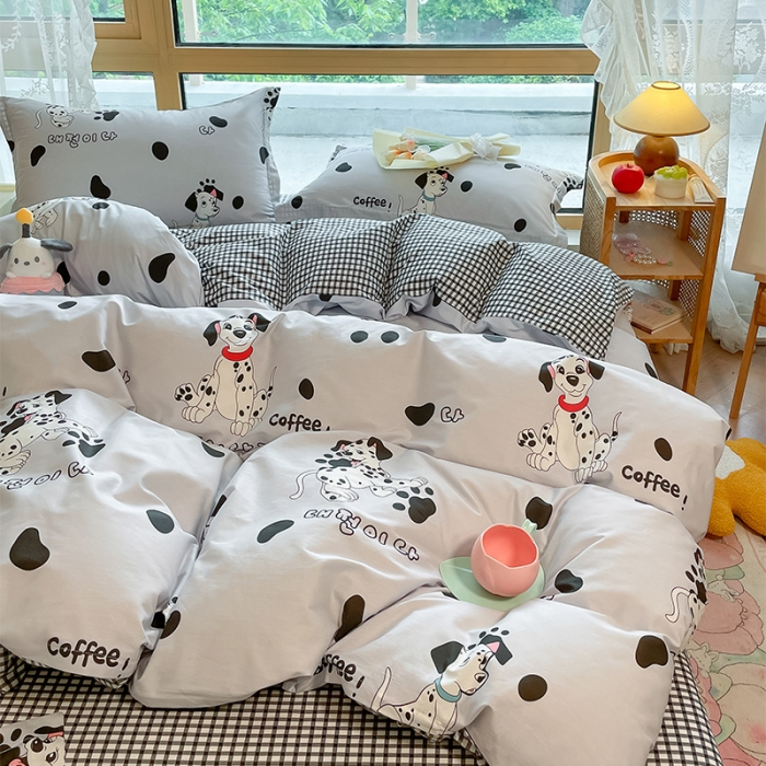 91家纺网 家纺一手货源 找家纺 金鑫汇 2022新款喷气全棉被套小可爱