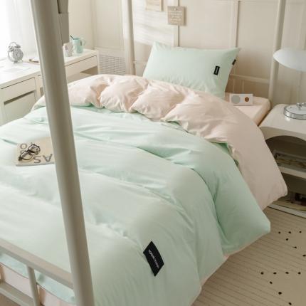 91家纺网 家纺一手货源 找家纺 （总）佳汐蓝 2023新款无印风全棉学生三件套