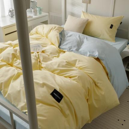 91家纺网 家纺一手货源 找家纺 （总）佳汐蓝 2023新款无印风全棉学生三件套