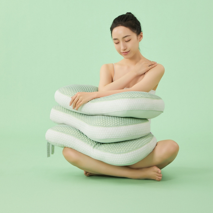 91家纺网 家纺一手货源 找家纺 多点家居 2023新款亲肤透气TPE Q Q枕 绿色（含礼盒）