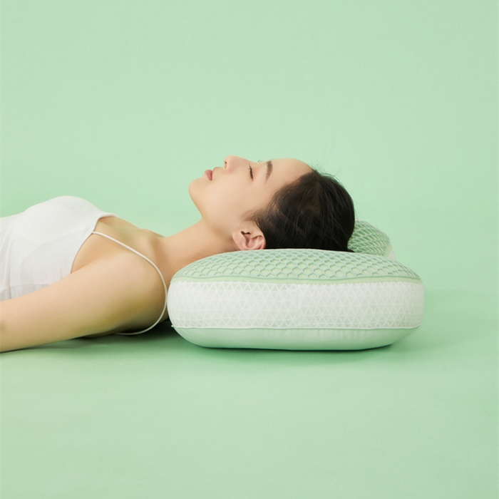 91家纺网 家纺一手货源 找家纺 多点家居 2023新款亲肤透气TPE Q Q枕 绿色（含礼盒）