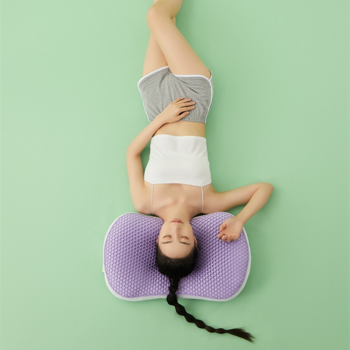 91家纺网 家纺一手货源 找家纺 多点家居 2023新款亲肤透气TPE Q Q枕 紫色（含礼盒）