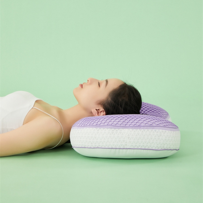 91家纺网 家纺一手货源 找家纺 多点家居 2023新款亲肤透气TPE Q Q枕 紫色（含礼盒）