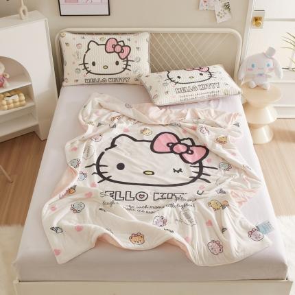 91家纺网 家纺一手货源 找家纺 （总）蘭菲家纺 2023新款三丽欧凉感系列夏被