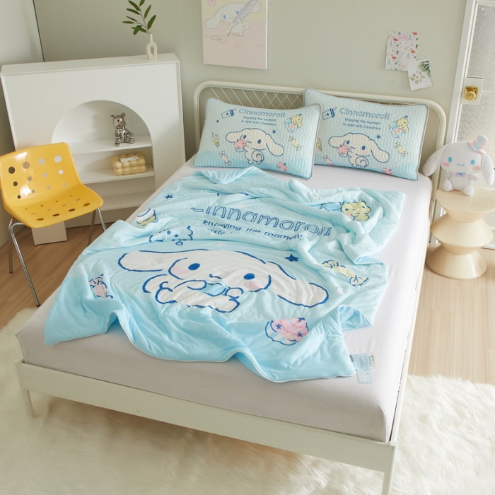 91家纺网 家纺一手货源 找家纺 蘭菲家纺 2023新款三丽欧凉感系列夏被 吃货