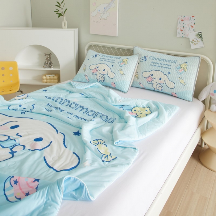 91家纺网 家纺一手货源 找家纺 蘭菲家纺 2023新款三丽欧凉感系列夏被 吃货