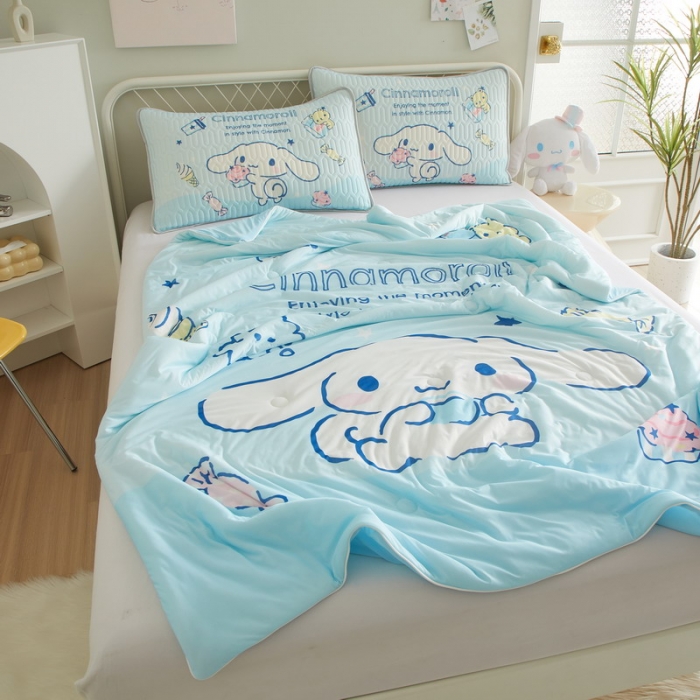 91家纺网 家纺一手货源 找家纺 蘭菲家纺 2023新款三丽欧凉感系列夏被 吃货