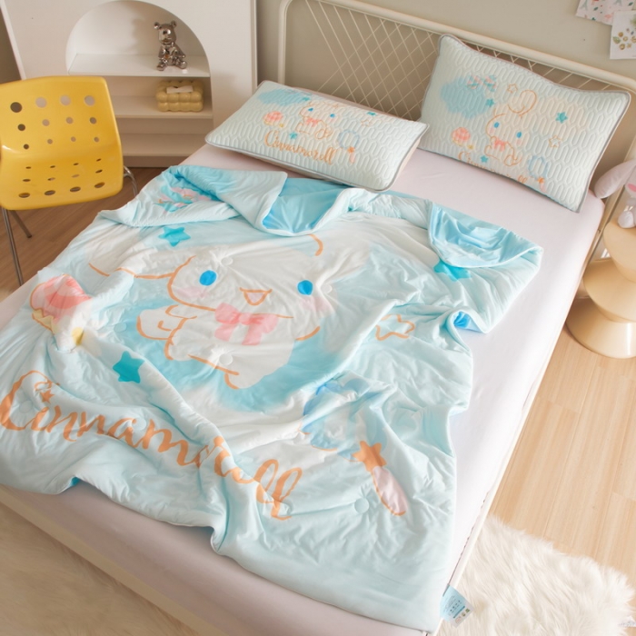 91家纺网 家纺一手货源 找家纺 蘭菲家纺 2023新款三丽欧凉感系列夏被 果果