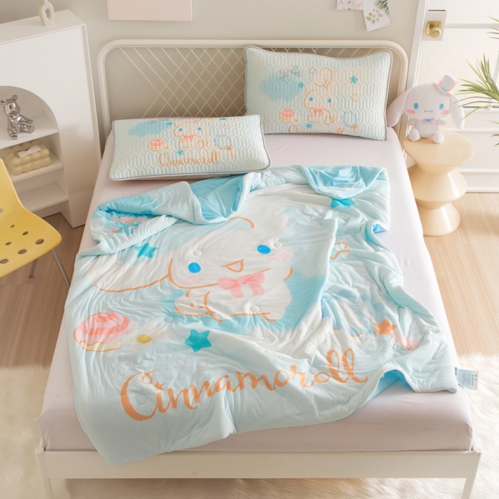 91家纺网 家纺一手货源 找家纺 蘭菲家纺 2023新款三丽欧凉感系列夏被 果果