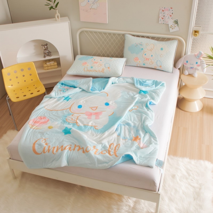 91家纺网 家纺一手货源 找家纺 蘭菲家纺 2023新款三丽欧凉感系列夏被 果果